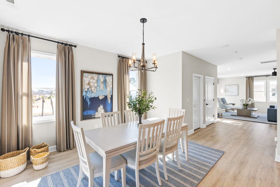 Furnished interior in a model home at Anchors Bend Townes in Wilmington (Image 28).
