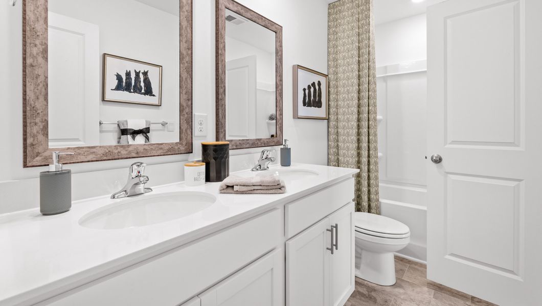 Furnished interior in a model home at Woodhaven in Spartanburg (Image 20).