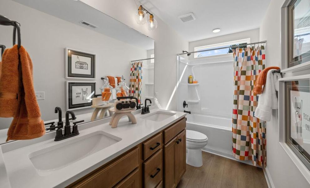 Furnished interior in a model home at Pisgah Park in Kernersville (Image 31).