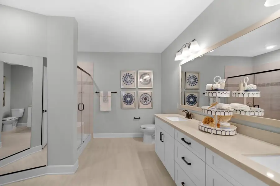 Furnished interior in a model home at Gatherings® at Westview in Houston (Image 9).