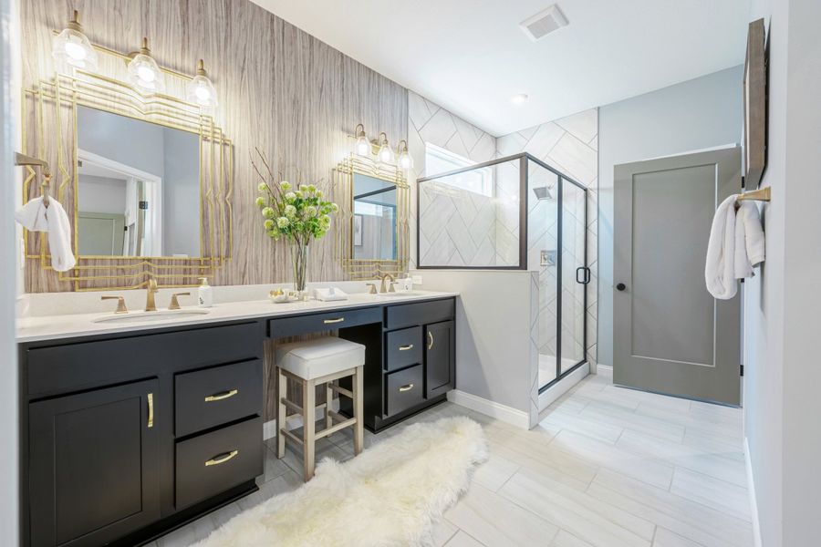 Furnished interior in a model home at Laurel Farms in Dallas (Image 33).