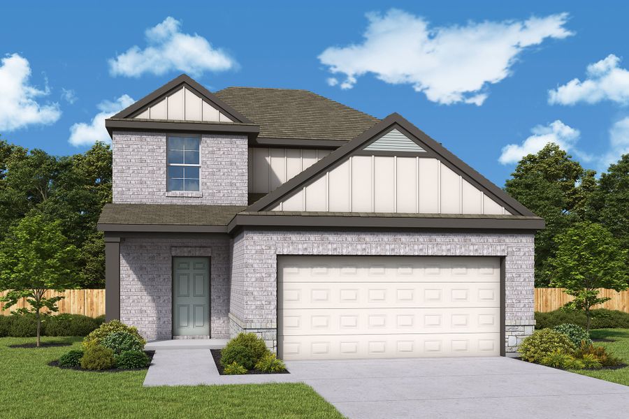Front exterior of a home in the Creekhaven community, located in Arcola, TX (Image 13).