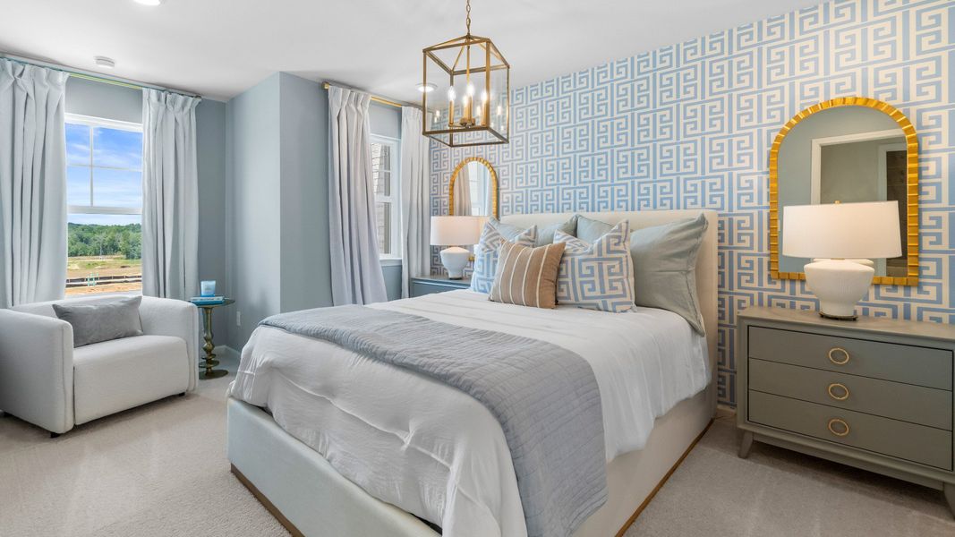 Furnished interior in a model home at McClure Farms Townhomes in Columbia (Image 13).