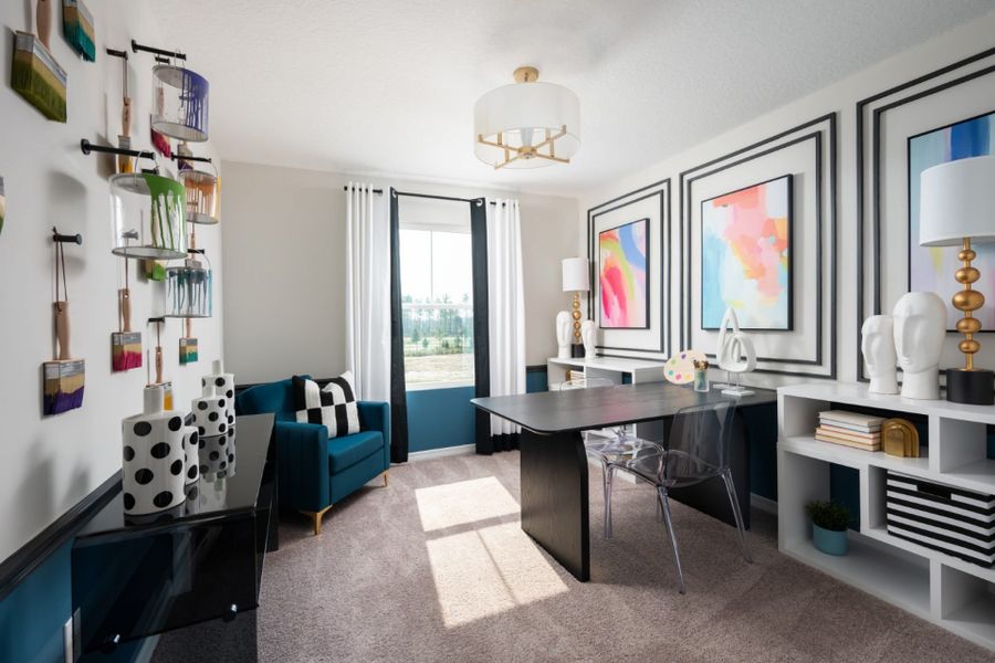 Furnished interior in a model home at Davis Landing in Wimauma (Image 13).