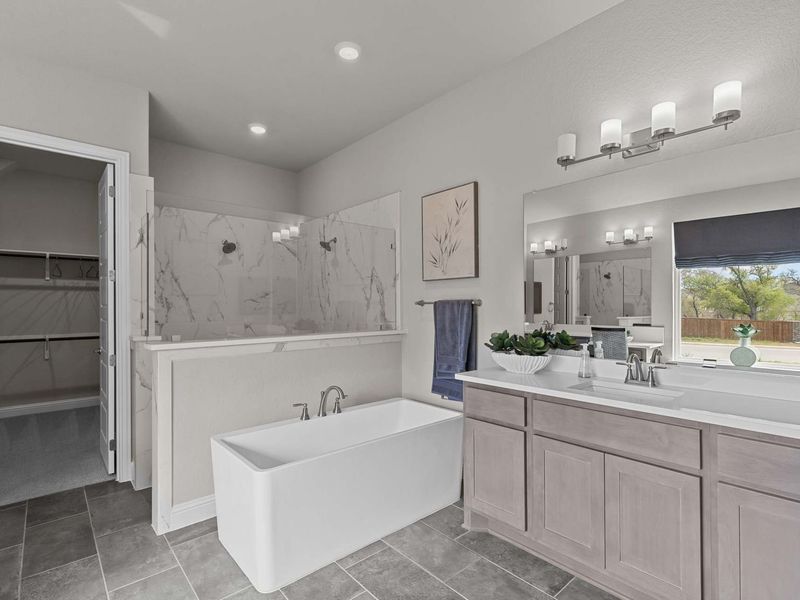 Furnished interior in a model home at The Reserve at Potranco Oaks in Castroville (Image 23).