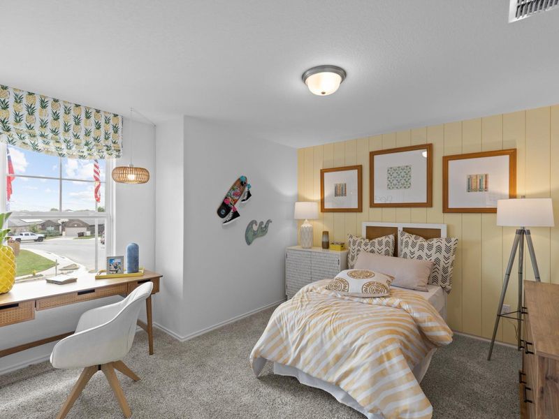 Furnished interior in a model home at Horizon Pointe in Converse (Image 21).