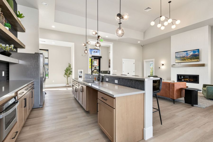 Furnished interior in a model home at Northfield at Old Town in Fort Collins (Image 11).