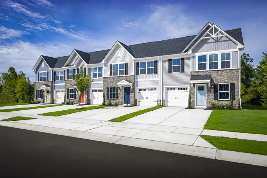 Townhomes with first floor owner's suite and lawn care included in Youngsville, NC.