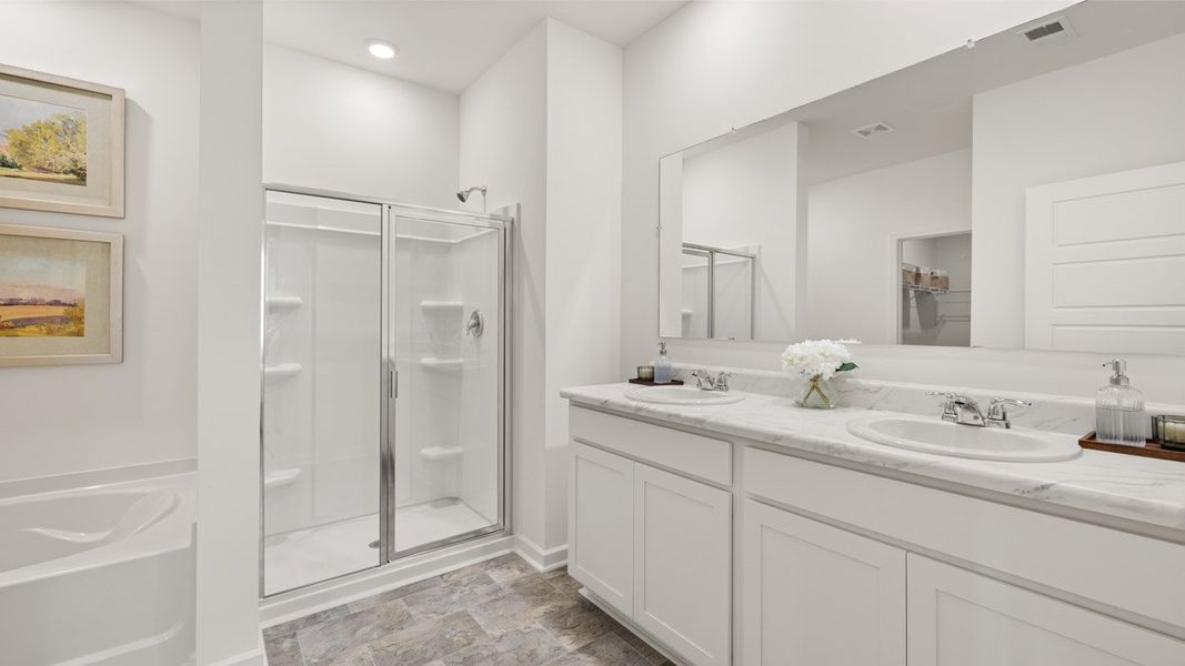 Furnished interior in a model home at Cottages at Blue Ridge in Bonaire (Image 14).