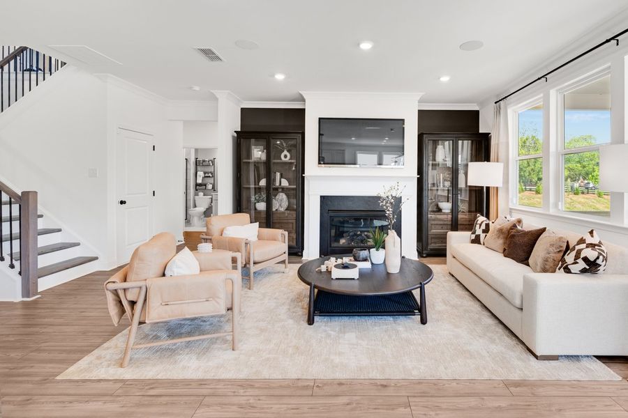 Furnished interior in a model home at Nichols Farm in Dacula (Image 3). Furnished interior in a model home at Nichols Farm in Dacula (Image 3).