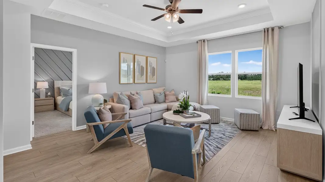 Furnished interior in a model home at Bridle Creek in Jacksonville (Image 6).