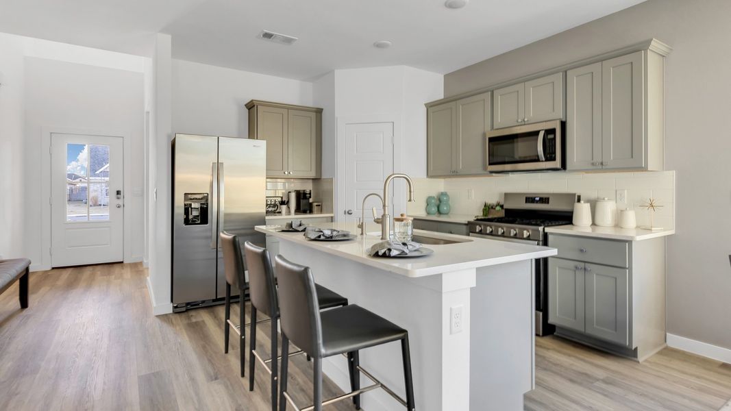 Furnished interior in a model home at Viridian in Lubbock (Image 8).