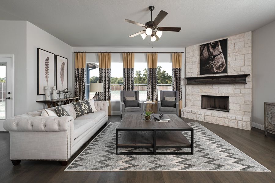 Furnished interior in a model home at Coyote Crossing in Godley (Image 26).
