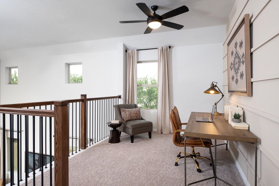 Furnished interior in a model home at The Trails at Carmel 40s in Pflugerville (Image 6).