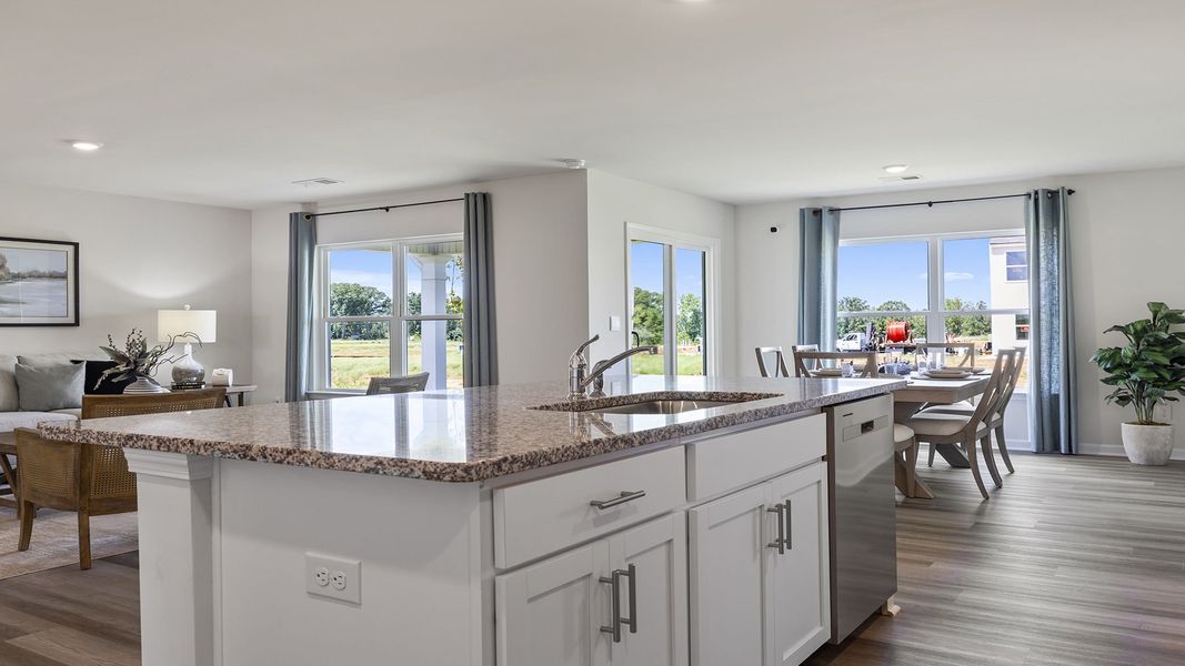 Furnished interior in a model home at Gibson Grove in Laurens (Image 13).