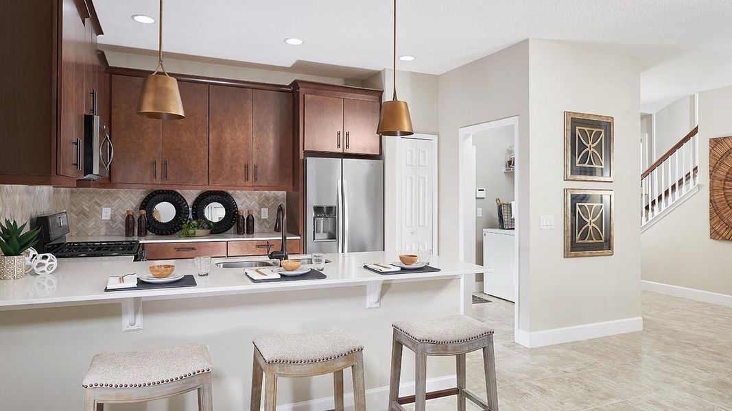Furnished interior in a model home at Waterset in Apollo Beach (Image 19).