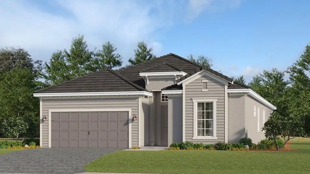 Front exterior of a home in the Stillwater at Lakewood Ranch: Executive Homes community, located in Lakewood Ranch, FL (Image 16). Front exterior of a home in the Stillwater at Lakewood Ranch: Executive Homes community, located in Lakewood Ranch, FL (Image 16).