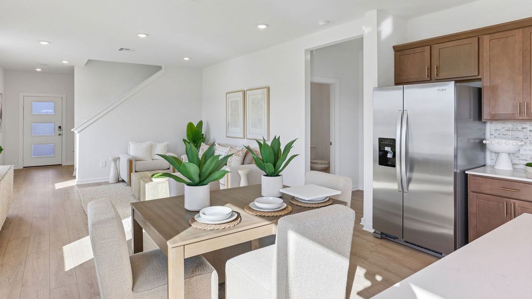 Furnished interior in a model home at Frontier in Mustang Ridge (Image 11).