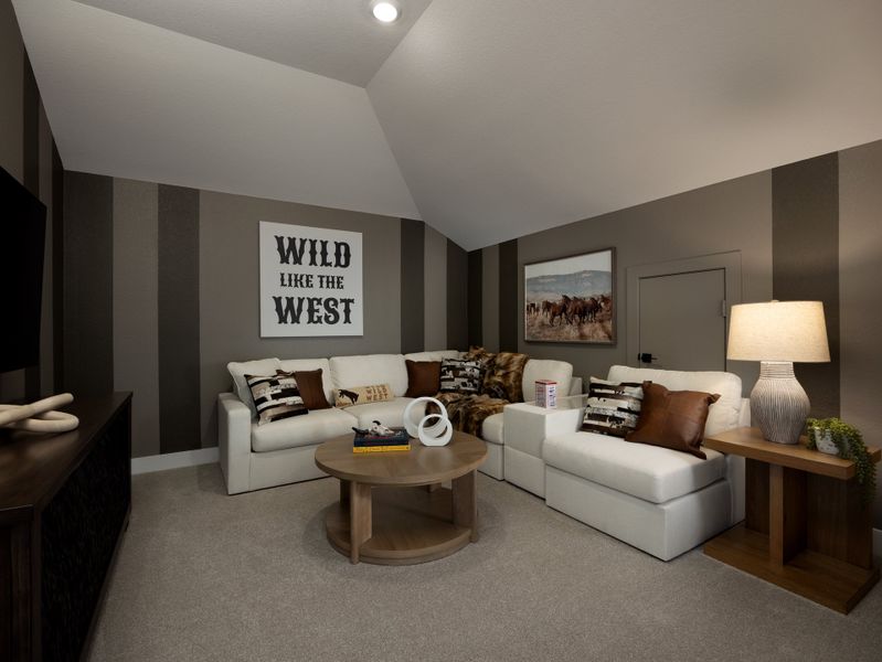 Furnished interior in a model home at Sanford Farms - Classic Series in Waller (Image 18).