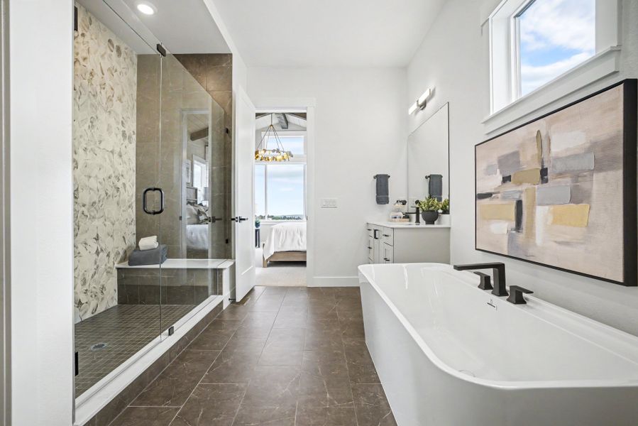 Furnished interior in a model home at Jackson Creek in Monument (Image 93).