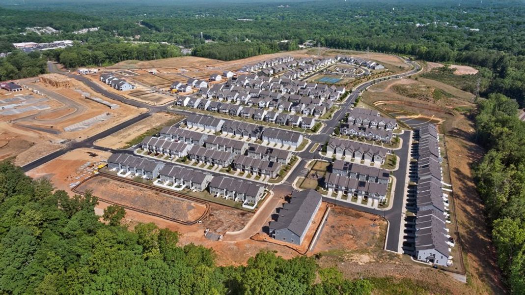 Aerial view of the Collins Ridge community in Hillsborough, NC, showing layout and nearby surroundings (Image 14).