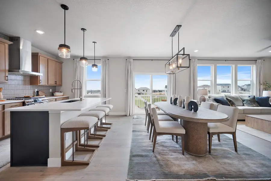 Furnished interior in a model home at Trails at Aspen Ridge-3 in Colorado Springs (Image 5). Furnished interior in a model home at Trails at Aspen Ridge-3 in Colorado Springs (Image 5).