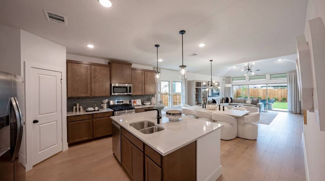 Furnished interior in a model home at Oaklawn in Van Alstyne (Image 9). Furnished interior in a model home at Oaklawn in Van Alstyne (Image 9).