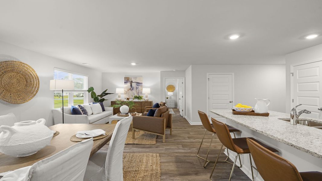 Furnished interior in a model home at The Groves at Bees Creek in Ridgeland (Image 5).