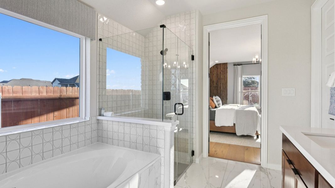 Furnished interior in a model home at Sunflower Ridge in New Braunfels (Image 32).