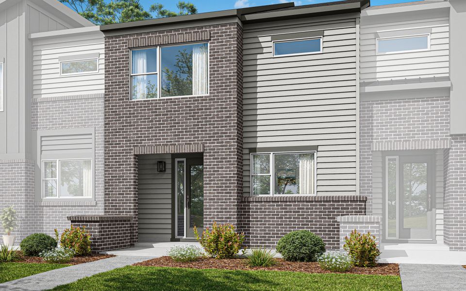 Exterior details of a home in The Townes at NoVi, Pittsboro (Image 3).