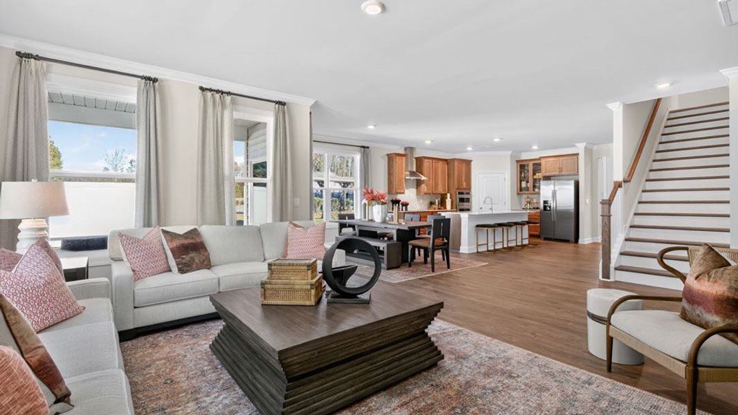 Furnished interior in a model home at The Manors at Martin Farms in Aberdeen (Image 2).
