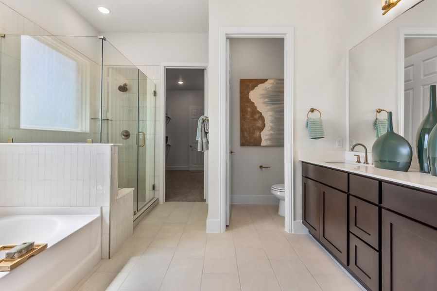 Furnished interior in a model home at Calhoun Acres in Azle (Image 30).