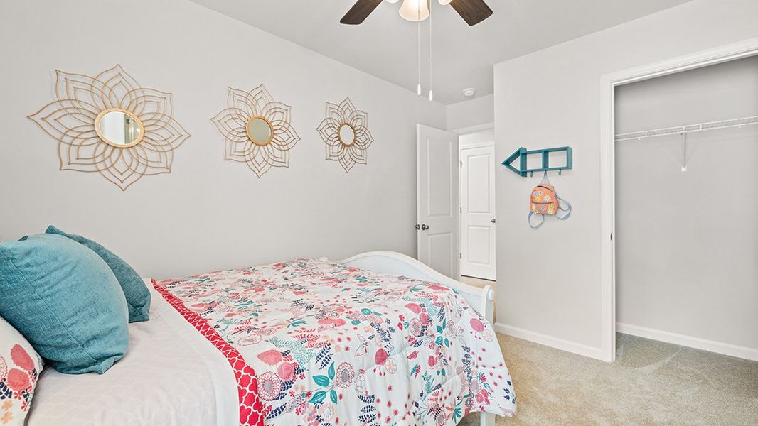 Furnished interior in a model home at The Parish at Flat Rock Townhomes in Graniteville (Image 19).