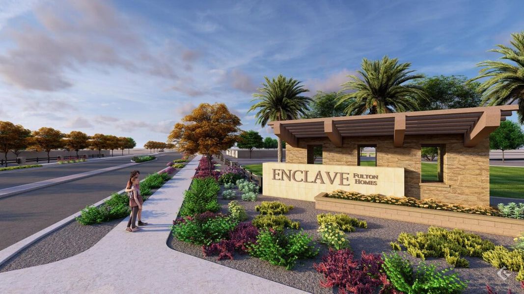 Entrance to the Sonoma Coast at Enclave community in Litchfield Park, AZ, featuring signage and landscaping (Image 1).
