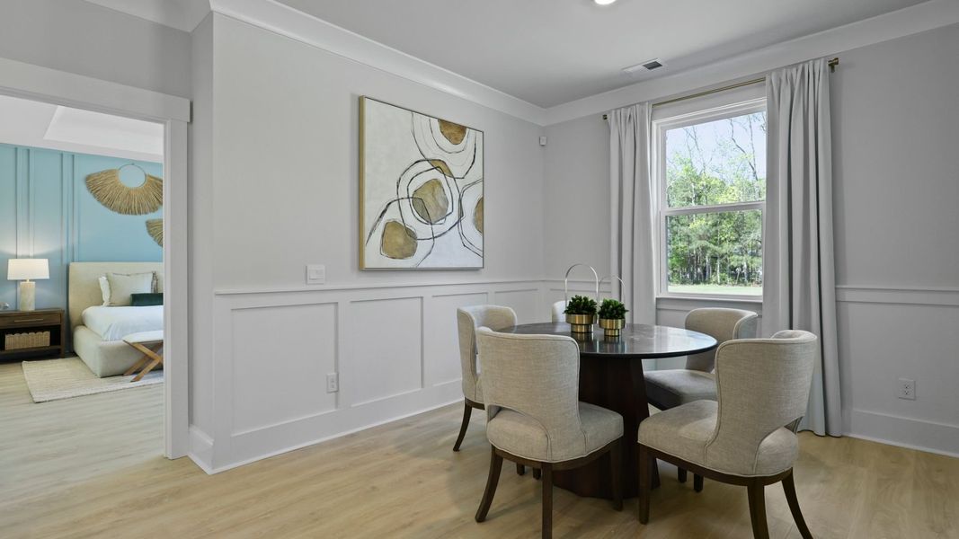 Furnished interior in a model home at Berkeley Bay in Ridgeville (Image 38).