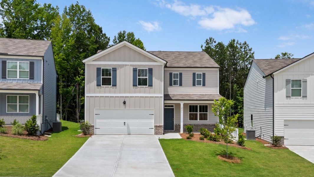 Front exterior of a home in the Oconee Overlook community, located in Gainesville, GA (Image 3).