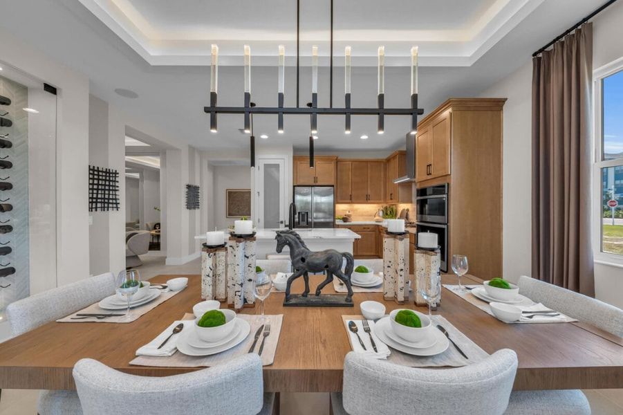 Furnished interior in a model home at Reflection Villas at Watercolor Place in Bradenton (Image 101).