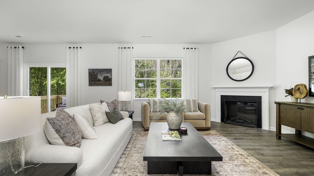 Furnished interior in a model home at Aurora Acres in Snow Camp (Image 18).
