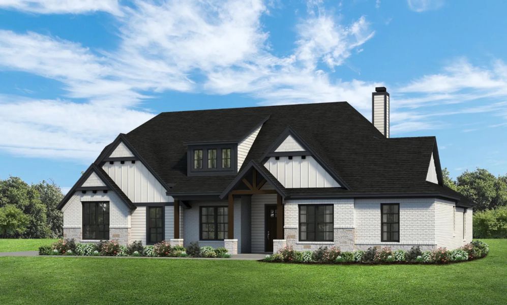 Front exterior of a home in the Cunningham Meadows community, located in Waxahachie, TX (Image 11). Front exterior of a home in the Cunningham Meadows community, located in Waxahachie, TX (Image 11).