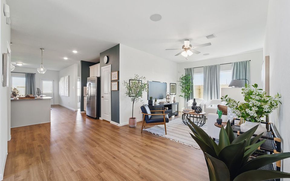 Furnished interior in a model home at Sweetgrass Village in Crosby (Image 6). Furnished interior in a model home at Sweetgrass Village in Crosby (Image 6).