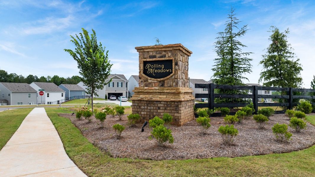 Entrance to the Rolling Meadows community in Jasper, GA, featuring signage and landscaping (Image 2).