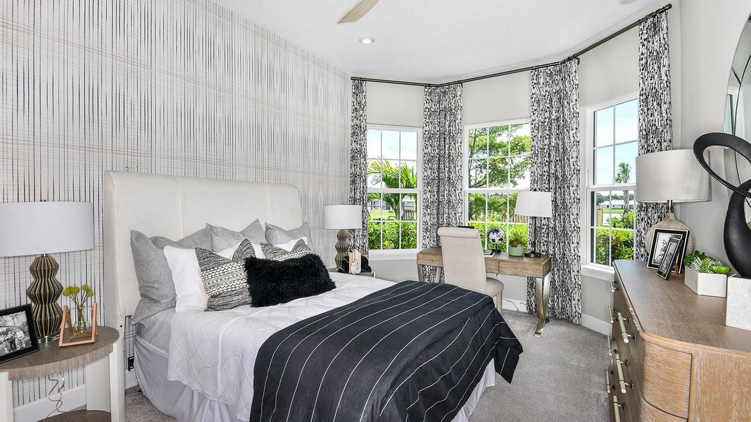 Furnished interior in a model home at Esplanade at Skye Ranch in Sarasota (Image 76). Furnished interior in a model home at Esplanade at Skye Ranch in Sarasota (Image 76).