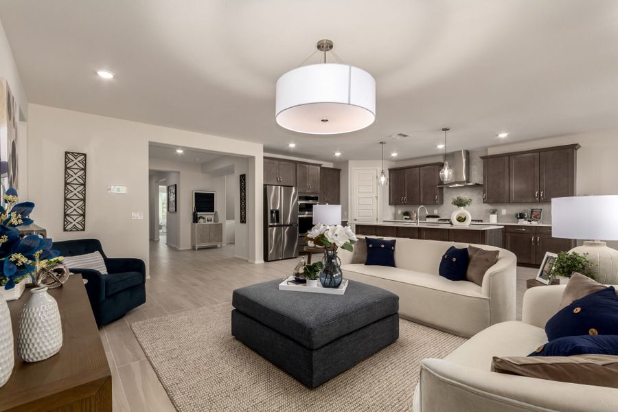 Furnished interior in a model home at Agave Springs at Teravalis in Buckeye (Image 7).