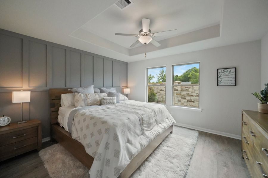 Furnished interior in a model home at The Villages at Westpointe in Dayton (Image 19). Furnished interior in a model home at The Villages at Westpointe in Dayton (Image 19).