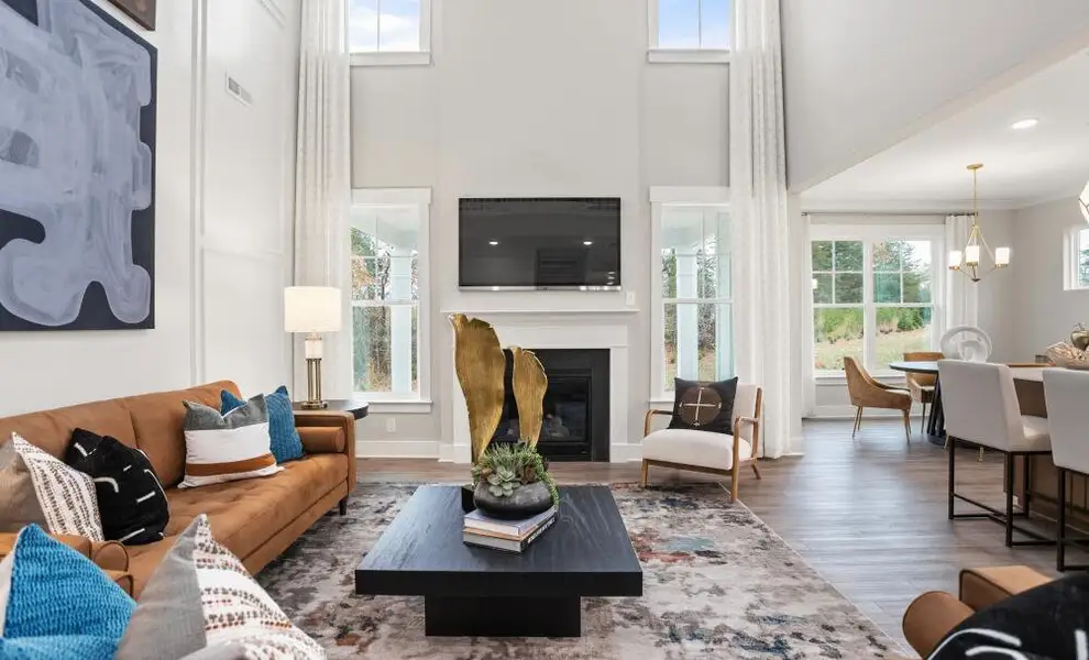 Furnished interior in a model home at Arbor West in Dawsonville (Image 4).