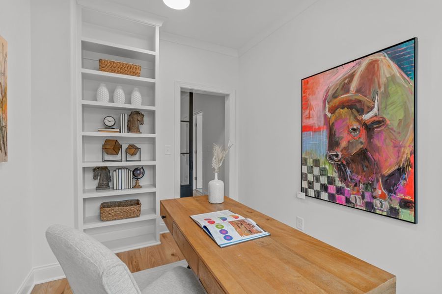 Furnished interior in a model home at Forest Bluff Estates in Fuquay Varina (Image 17). Furnished interior in a model home at Forest Bluff Estates in Fuquay Varina (Image 17).