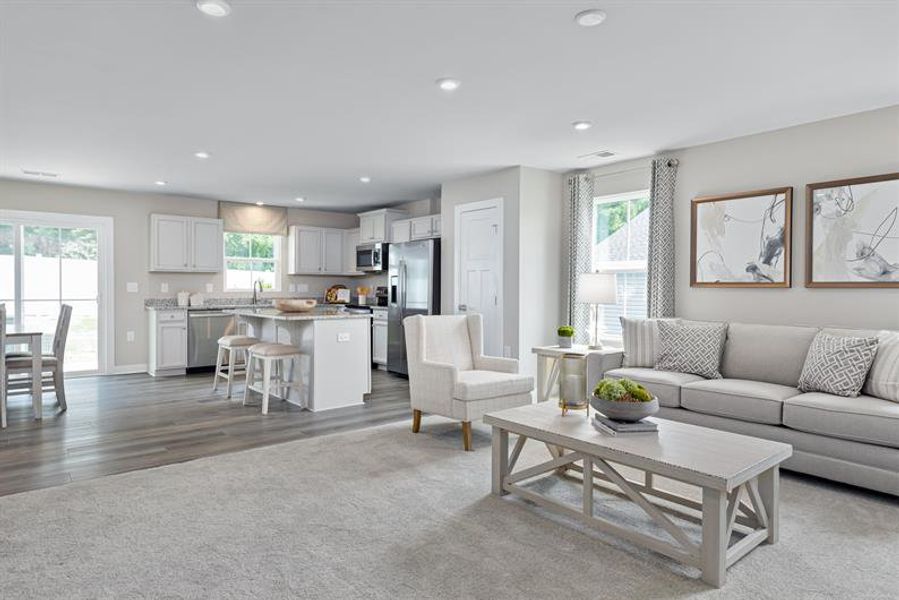 Furnished interior in a model home at Overture Pointe Ranches in Hickory (Image 4). Furnished interior in a model home at Overture Pointe Ranches in Hickory (Image 4).