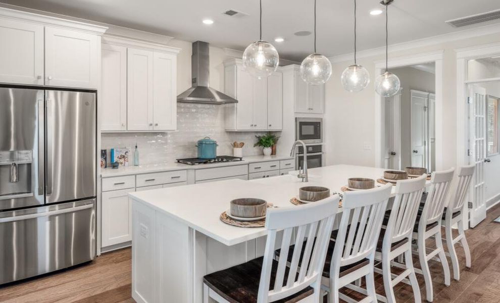 Furnished interior in a model home at The Bluffs at Pinefield Townhomes in Charleston (Image 7). Furnished interior in a model home at The Bluffs at Pinefield Townhomes in Charleston (Image 7).