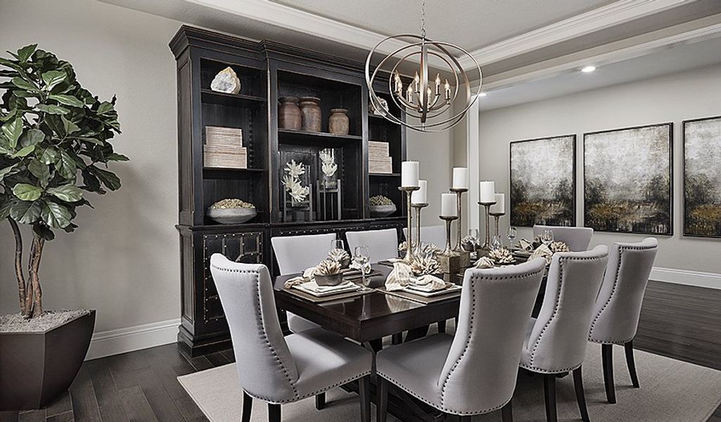 Furnished interior in a model home at Aspire at Sycamore Canyon in Vail (Image 5).