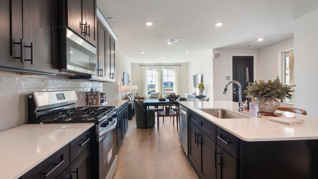 Furnished interior in a model home at Waterbend in Euless (Image 7).